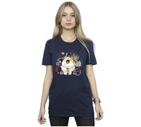 Big Hero 6 Baymax Group Hug Cotton Boyfriend T-Shirt Disney Navy XXXL