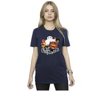 Big Hero 6 Baymax Group Manga Cotton Boyfriend T-Shirt Disney Navy S