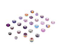 Big Hole Beads DIY Bead Accessories Large Beads Craft Beaded Package 27Pcs 5mm Diameter Multiple Styles Exquisite Appearance Beautiful Color for Jewelry Making Bracelets Necklaces (C)