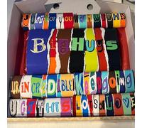 Big Hugs, themed novelty chocolate box.Thinking of you, get well soon gift for friends, family and work collegue. (7 inch brown box, Main bar - milk choc)