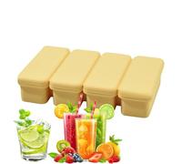 Big ic cubes Maker - Tray with Silicone Freezer, Covered Whisky Mould, Cocktail Gadgets | BPA Free Cold Drink Accessory, Non-stick Cushions 4grid Setup for Vodka Tequila