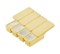 Big Ice Block Tray, Freezer Cube Mold, 4-Grid Silicone Tray with Lid, Durable Beverage Accessory, Kitchen Gadget with Food Grade Material, Drinkware Tool for Whiskey Cognac Wine Tequila Vodka