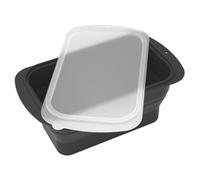 Big Ice Cube Tray 8lbs Reusable Foldable Silicone Large Ice Cube Molds with Dust-Proof Lid Quick Release Stackable for Bath Cold Plunge Tub Coolers, Black Silicone Freezer Molds
