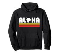 Big Island Aloha Spirit - Hawaii Island Retro Design Pullover Hoodie