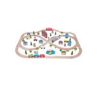 Big Jigs 101 Piece Wooden Town and Country Train Set