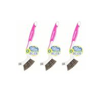 Big Job Cleaning Brush, Pink, with Antibacterial Protection Pack Of 3