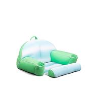 Big Joe Lazy Lounger No Inflation Needed Pool Float with Headrest and Footrest, Rolling Wave Aqua Double Sided Mesh, 3.5ft Lounger
