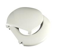 Big John Products 6W Big John 6-W Oversized Seat with Cover - for Round Or Elongated Toilet Bowls - Weight Capacity 800 Pounds - White