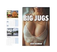 Big Jugs Calendar - Clever Double-Meaning Jug Humour 2026, A3/A4 Size, 12 Months of Ceramic Jugs, Gag Gift for Friends, Office & Home Décor