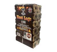 Big K, 100% Natural Compressed Saw Dust Heat Logs, Suitable For Fireplaces & Stoves, Single Pack of 12 Heat Logs to Full Pallet Options (2 Packs of 12 Heat Logs (24 Total Heat Logs))