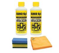 Kilrock Big-K | 400ml Multi-Purpose Descaler With 1x Microfiber Cloth & 2x Cleaning Sponge | For Appliances, Sinks, Taps, Tiles and Any Surfaces | Pack of 2