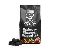Big K Charcoal Briquettes Bag for BBQ Grill - 10kg Barbecue Charcoal Briquettes Bags with Topline Card for Outdoor Barbeque Grill, Camping BBQs