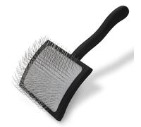 Big K Dog Slicker Brush for Dogs (Goldendoodles, Labradoodles, Poodles), Groom Like a Professional, Fluff Detangle Style, Saves Time Energy, Black, Large