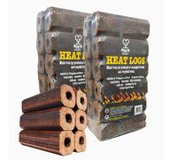 Big K Eco Wood Fire Heat Logs - Pack of 24 Compressed Saw Dust Fire Logs. Perfect for Wood Burners, Open Fires, Chimeneas and Multi-Fuel Stoves.