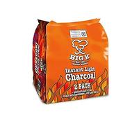 Big K Instant Light Lumpwood Charcoal, 2x1kg Bags Instant BBQ Charcoal