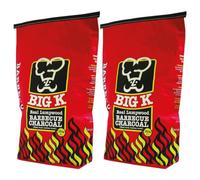 Big K Lumpwood Charcoal 10kg x 2 | Natural Lumpwood Charcoal | Pack of 2 | Suitable for BBQs, Grilling & Outdoor Cooking