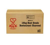 Big K Products Flama Restaurant Grade Charcoal, 2 Hours Cooking Time, High Heat, Bch15-Bq-2Pk, 2 X 15Kg Boxes