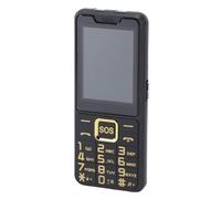 Big Key Cell Phone, Big Key Mobile Phone High Volume Voice Announcement 2 Flashlight 0.3MP Camera for Home Outdoor Travel (Black)