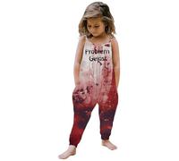 Big Kid Halloween Outfit Toddler Jumper Outfit Toddler Baby Girl Halloween Prints Jumpsuit Sleeveless Romper Outfits Pants Clothes Floral Nightgown (White, 9-10 Years)