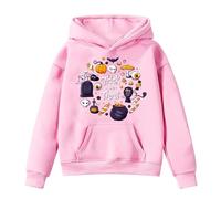 Big Kid Halloween Outfit Twins 2t Clothes Cute Kids Hoodies for Girls Boys, Long Sleeve Hooded Sweatshirts with Panda Pattern, Pullover Hoodie with Zip Pocket Junior Cat (10-11 Years) Pink