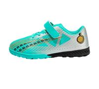 Big Kids Soccer Shoes Unisex Boys Girls Lace up Football Trainers Children and Teenagers Students Competition Training Shoes B0_Mint Green Footwear UK 3.5