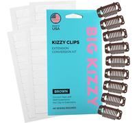 Big Kizzy Brown Kizzy Clips - No Sew Extension Clips Kit. Convert Tape in or Wefted Hair Extensions to Clip Ins - Fast, Easy & Reusable!