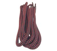 Big Laces Round Bootlaces 4mm wide (Black Red Pinpoint,180cm)
