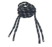 Big Laces Round Bootlaces 4mm wide (Black Silver,180cm)