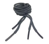 Big Laces Round Bootlaces 4mm wide (Black White Pinpoint,210cm)