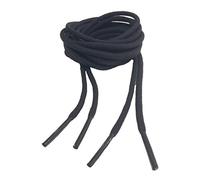 Big Laces Round Cotton Shoelaces 3mm wide (Black,90cm)