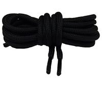 Big Laces Round Shoelaces/Bootlaces 5mm wide (Black,120cm)