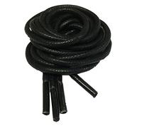 Big Laces Round Waxed Cotton Shoelaces 2mm wide (Black,75cm)