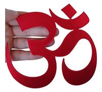 Big Large Embroidered Iron Sew On Om Symbol Patch Aum Badge Hinduism Buddhism