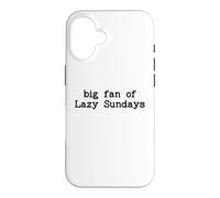 Big Lazy Fan of Sundays Funny Sunday Football Funday Weekend Case for iPhone 16