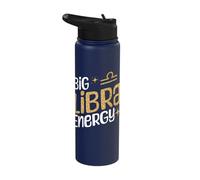 Big Libra Energy Horoscope Love Zodiac Libra Stainless Steel Insulated Water Bottle