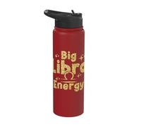 Big Libra Energy Horoscope Zodiac Libra Stainless Steel Insulated Water Bottle