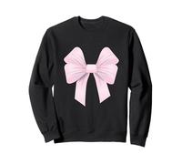 Big Light Pink Bow Vintage Floral Decor Apparel Teen College Sweatshirt
