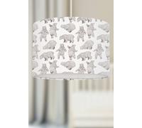 Big Little Bedrooms Dancing Bears Lampshade in White | Size: 35 cm diameter x 21 cm high Big Little Bedrooms White 35 cm diameter x 21 cm high