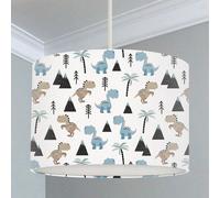 Big Little Bedrooms Dinosaur and Mountains Lampshade - 35cm Dia x 21cm High - Lamp Base