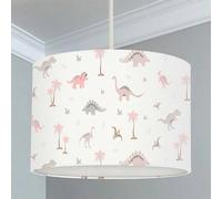 Big Little Bedrooms Dinosaur Lampshade, Pink - Ceiling - 40cm