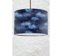 Big Little Bedrooms Men's Night Sky & Gold Stars Lampshade in Dark Blue | Size: 30 cm diameter x 21 cm high Big Little Bedrooms Dark Blue 30 cm diameter x 21 cm high