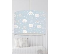 Big Little Bedrooms Men's Smiling Clouds & Stars Lampshade Blue | Size: 30 cm diameter x 21 cm high Big Little Bedrooms Blue 30 cm diameter x 21 cm high