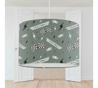 Big Little Bedrooms Racing Car Children's Lampshade - 40cm Dia x 25cm High - Lamp Base