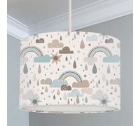 Big Little Bedrooms Rainbows, Clouds and Raindrops Lampshade BB - 35cm Dia x 21cm High - Lamp Base
