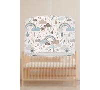 Big Little Bedrooms Rainy Skies & Rainbows Lamphade | Size: 35 cm diameter x 21 cm high Big Little Bedrooms Multicolor 35 cm diameter x 21 cm high