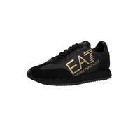 EA7 Men's Big Logo Trainers, Black/Gold, 7 UK