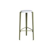 BIG LOU Stool Recycled Plastic White/Khaki Green