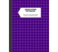 BIG MATH PURPLE COMPOSITION NOTEBOOK 1/2 INCH SQUARES GRAPH PAPER QUAD RULED: 8.5 X 11 INCH PERFECT BOUND ELEMENTARY SCHOOL