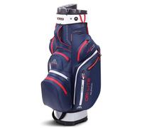 BIG MAX 2024 DRILITE SILENCIO 2 GOLF CART TROLLEY BAG - NAVY / SILVER / RED