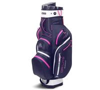 BIG MAX DRILITE SILENCIO 2 GOLF CART TROLLEY BAG - STEEL BLUE / SILVER / FUCHSIA